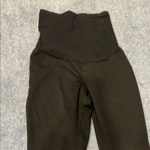 Maternity Black Cotton Fitted Dress Pants
